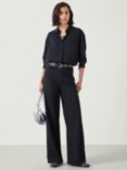 HUSH Rowan Flared Trousers, Black