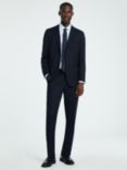 SELECTED HOMME Wool Blend Suit Trousers, Navy