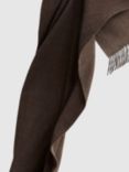 Reiss Picton Wool Cashmere Blend Scarf, Chocolate