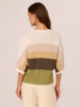 Adrianna Papell Colour Block Seed Sttich Short Sleeve Jumper, Multi