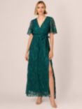 Adrianna Papell Embroidered Maxi Dress, Hunter