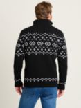 Brakeburn Fairisle Zip Through Jumper, Navy