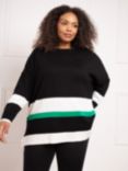 Live Unlimited Curve Stripe Jumper, Black/Multi