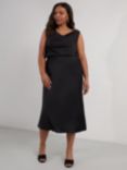 Live Unlimited Curve Satin Midi Skirt