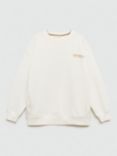 Mango Kids' Daisetsuzan Graphic Sweatshirt, Natual White