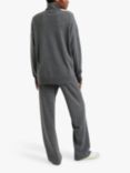 Chinti & Parker Relaxed Wool Cashmere Roll Neck Jumper, Grey