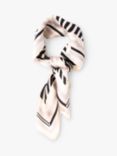 Bloom & Bay Iris Monochrome Satin Scarf, Black/White