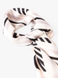 Bloom & Bay Iris Monochrome Satin Scarf, Black/White