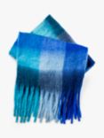 Bloom & Bay Lily Check Brushed Scarf, Blue