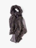 Bloom & Bay Zara Stars Scarf, Black/Gold