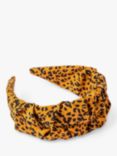 Bloom & Bay Holly Ruched Animal Print Headband, Brown/Black