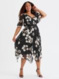 Scarlett & Jo Julie Floral Hanky Hem Midi Dress