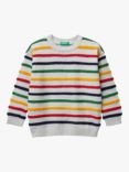 Benetton KIds' Crew Neck Jersey Striped Jumper