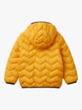 Benetton Kids' Zig Zag Padded Jacket, Ochre