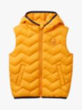 Benetton Kids' Zig Zag Padded Gilet, Ochre