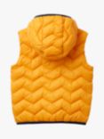 Benetton Kids' Zig Zag Padded Gilet, Ochre