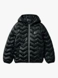 Benetton Kids' Junior Padded Hooded Jacket, Black