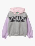 Benetton Kids' Colour Block Hoodie, Multi