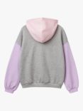 Benetton Kids' Colour Block Hoodie, Multi