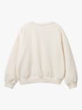 Benetton Kids' Sequin Love Sweatshirt, White Cream