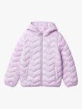 Benetton Kids' Junior Padded Hooded Jacket, Lilac