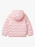 Benetton Kids' Zig Zag Padded Jacket, Pink