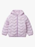 Benetton Kids' Zig Zag Padded Jacket, Lilac