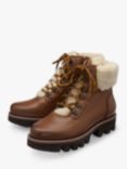 Ravel Clyde Leather Faux Fur Lined Biker Boots, Tan