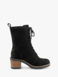 Ravel Yarrow Suede Brogue Lace-Up Boots, Black