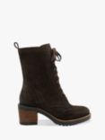 Ravel Yarrow Suede Brogue Lace-Up Boots, Chocolate