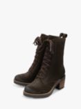 Ravel Yarrow Suede Brogue Lace-Up Boots, Chocolate