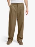 Casual Friday Grant Relaxed Fit Garbardine Trousers, Gothic Olive