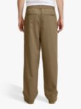 Casual Friday Grant Relaxed Fit Garbardine Trousers, Gothic Olive