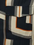 Reiss Isadora Graphic Stripe Shirt, Navy