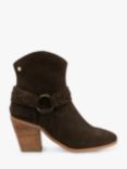 Ravel Argyll Suede Cowboy Heeled Ankle Boots, Brown