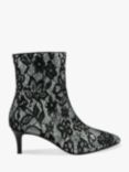 Ravel Currans Lace Heeled Pointed Ankle Boots, Black