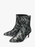 Ravel Currans Lace Heeled Pointed Ankle Boots, Black