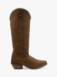 Ravel Dolly Suede Mid Calf Cowboy Boots, Cognac