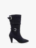 Ravel Guise Suede Pointed Heeled Slouchy Boots, Navy