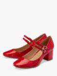 Ravel Howth Patent Heeled Mary Janes, Red