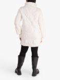 chesca Quilted High Neck Coat, Cream