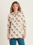 Brakeburn Freya Floral Tunic Top, Cream/Multi