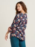 Brakeburn Freya Floral Top, Navy/Multi