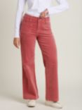 Brakeburn Kick Flare Corduroy Trousers, Pink