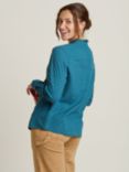 Brakeburn Charmouth Ruffle Button Blouse, Teal