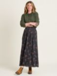 Brakeburn Bella Botanical Maxi Skirt, Charcoal