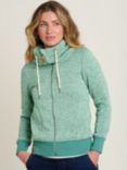 Brakeburn Zip Through High Neck Jumper, Green