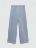 Mango Kids' Lucia Cotton Trousers, Medium Blue