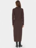 Saint Tropez Goda Rib Knit Shirt Dress, Dark Oak