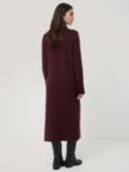 Jigsaw Compact Wool Blend Dress, Burgundy